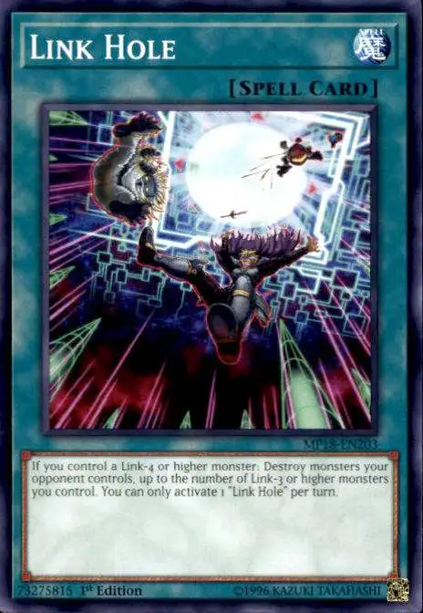 YuGiOh 2018 Mega-Tin Mega Pack Common Link Hole MP18-EN203