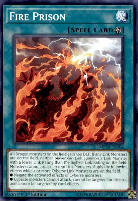 YuGiOh 2018 Mega-Tins Mega Pack Common Fire Prison MP18-EN204