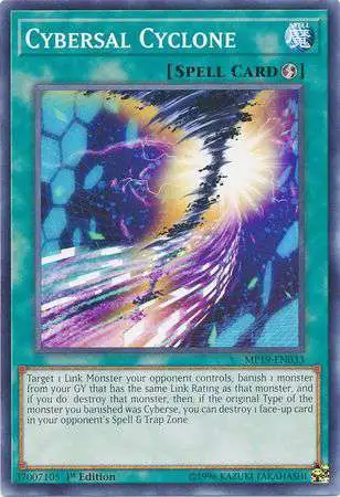 YuGiOh 2019 Gold Sarcophagus Tin Mega Pack Single Card Common Cybersal Cyclone MP19-EN033 - ToyWiz YuGiOh 2019 Gold Sarcophagus Tin Mega Pack Single Card Common Cybersal Cyclone MP19-EN033 - ToyWiz
