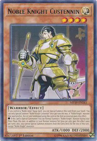 YuGiOh 2019 Gold Sarcophagus Tin Mega Pack Rare Noble Knight Custennin MP19-EN141