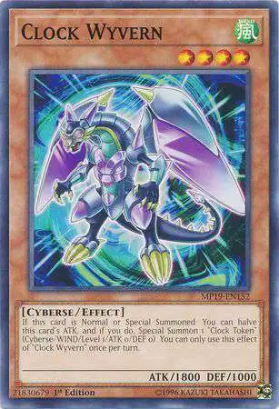 YuGiOh 2019 Gold Sarcophagus Tin Mega Pack Common Clock Wyvern MP19-EN152