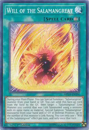 YuGiOh 2019 Gold Sarcophagus Tin Mega Pack Common Will of the Salamangreat MP19-EN196