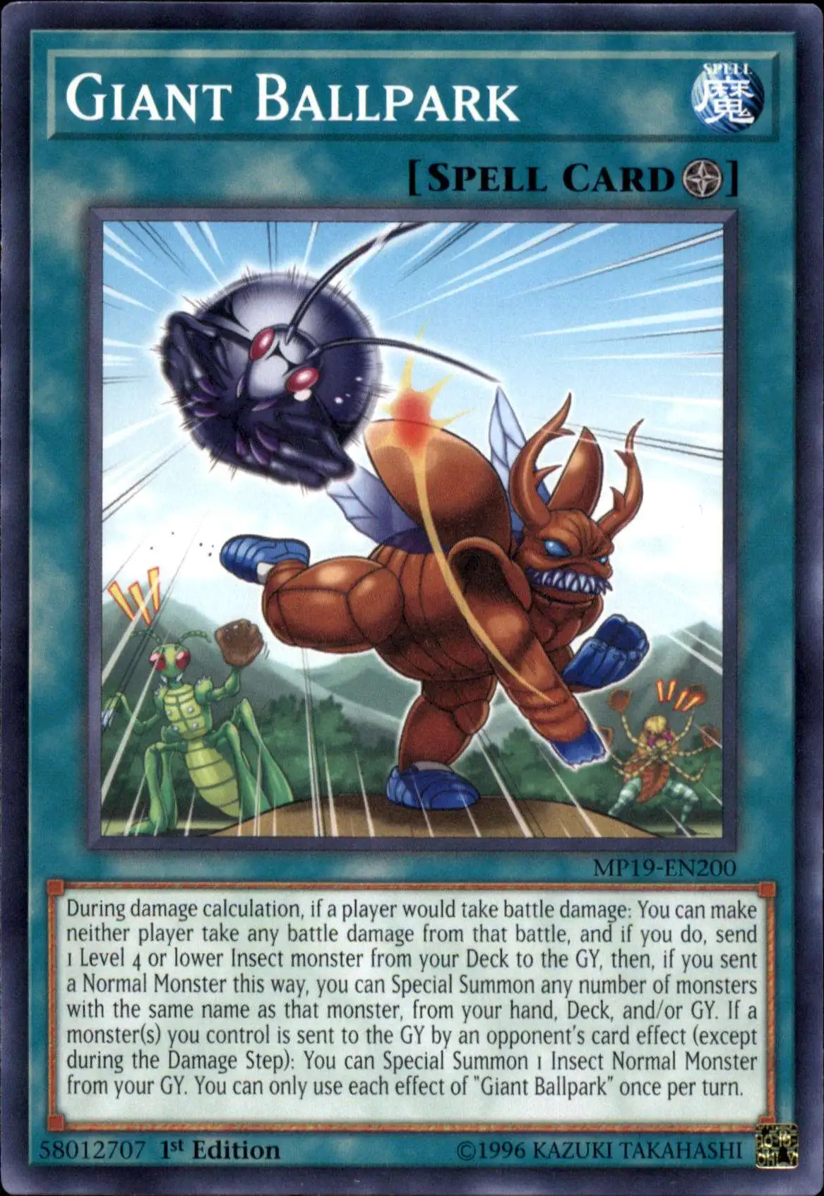 YuGiOh 2019 Gold Sarcophagus Tin Mega Pack Common Giant Ballpark MP19-EN200