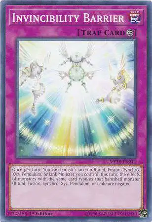 YuGiOh 2019 Gold Sarcophagus Tin Mega Pack Common Invincibility Barrier MP19-EN211