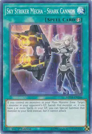 YuGiOh 2019 Gold Sarcophagus Tin Mega Pack Common Sky Striker Mecha - Shark Cannon MP19-EN266
