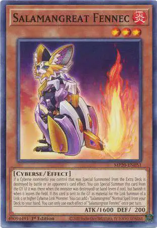 YuGiOh Trading Card Game 2020 Tin of Lost Memories Common Salamangreat Fennec MP20-EN051