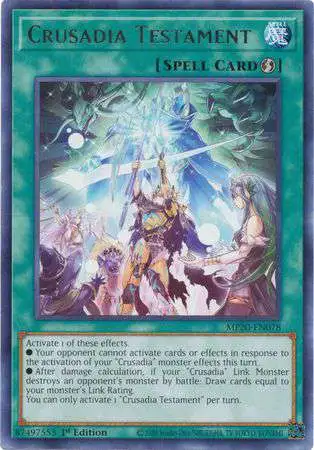 YuGiOh Trading Card Game 2020 Tin of Lost Memories Rare Crusadia Testament MP20-EN078