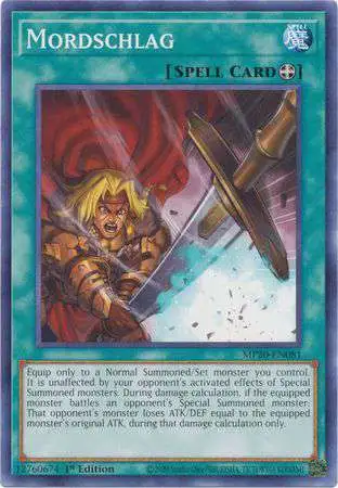 YuGiOh Trading Card Game 2020 Tin of Lost Memories Common Mordschlag MP20-EN081