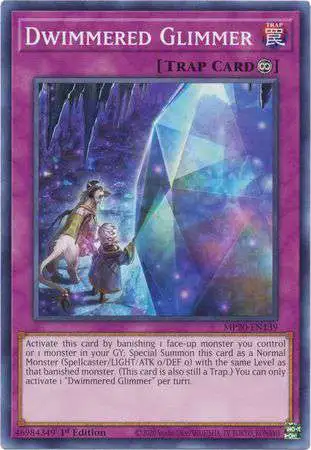 YuGiOh Trading Card Game 2020 Tin of Lost Memories Common Dwimmered Glimmer MP20-EN139