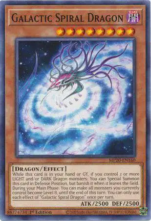 YuGiOh Trading Card Game 2020 Tin of Lost Memories Common Galactic Spiral Dragon MP20-EN160 YuGiOh Trading Card Game 2020 Tin of Lost Memories Common Galactic Spiral Dragon MP20-EN160