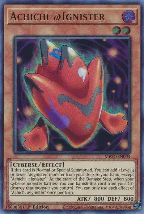 YuGiOh 2021 Tin of Ancient Battles Single Card Ultra Rare Achichi Ignister  MP21-EN003 - ToyWiz