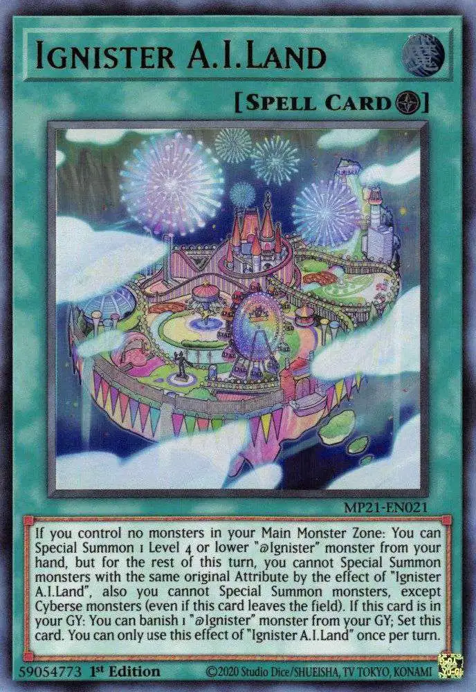 YuGiOh 2021 Tin of Ancient Battles Ultra Rare Ignister A.I.Land Mp21-en021
