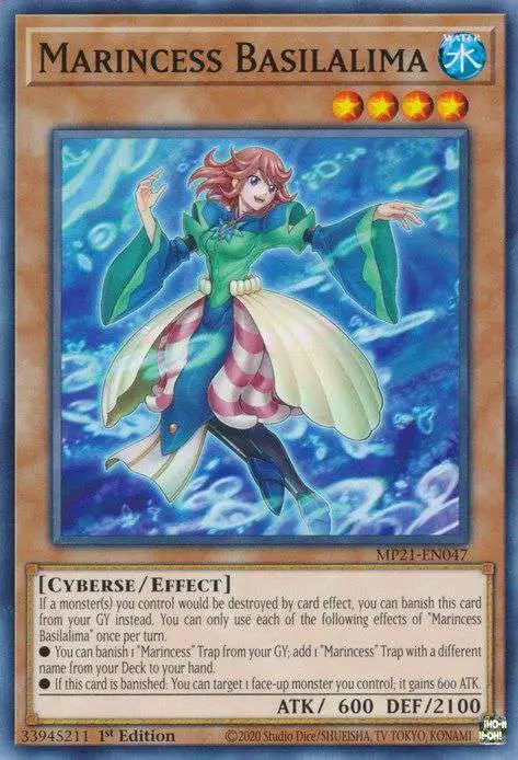 YuGiOh 2021 Tin of Ancient Battles Common Marincess Basilalima MP21-EN047
