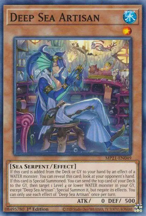 YuGiOh 2021 Tin of Ancient Battles Single Card Common Deep Sea Artisan  MP21-EN049 - ToyWiz