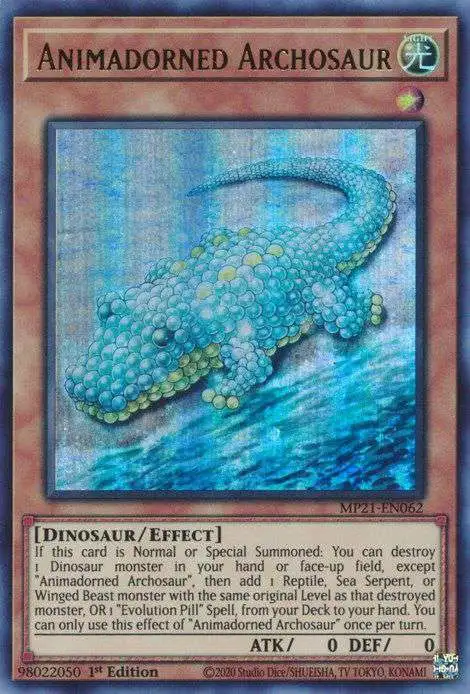 YuGiOh 2021 Tin of Ancient Battles Ultra Rare Animadorned Archosaur MP21-EN062