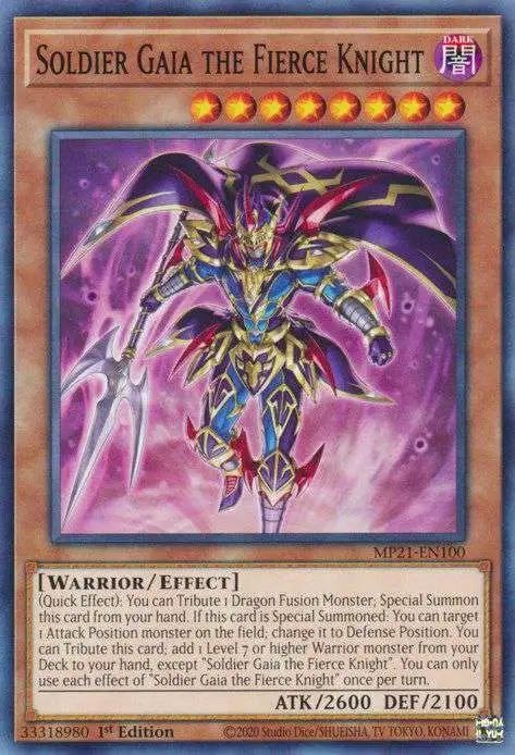 YuGiOh 2021 Tin of Ancient Battles Common Soldier Gaia The Fierce Knight  MP21-EN100