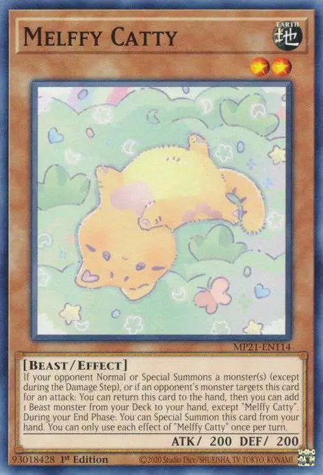 YuGiOh 2021 Tin of Ancient Battles Common Melffy Catty MP21-EN114