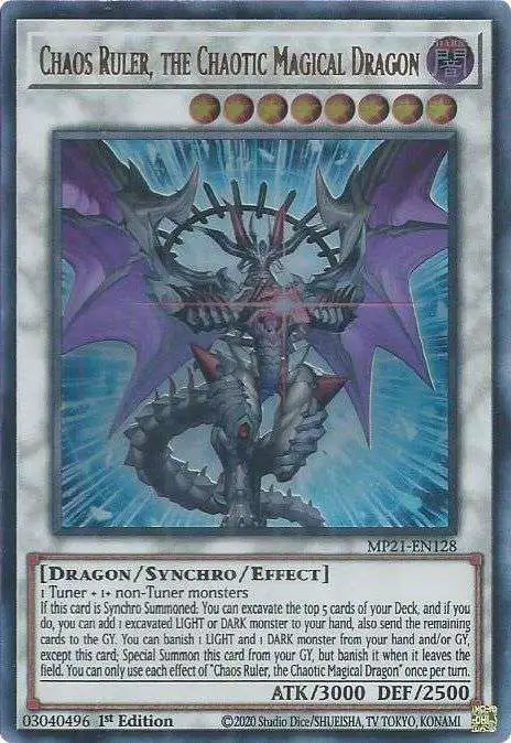 YuGiOh 2021 Tin of Ancient Battles Single Card Ultra Rare Chaos Ruler, the  Chaotic Magical Dragon MP21-EN128 - ToyWiz