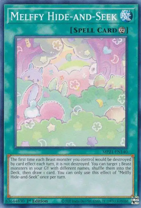 YuGiOh 2021 Tin of Ancient Battles Common Melffy Hide-and-Seek MP21-EN140