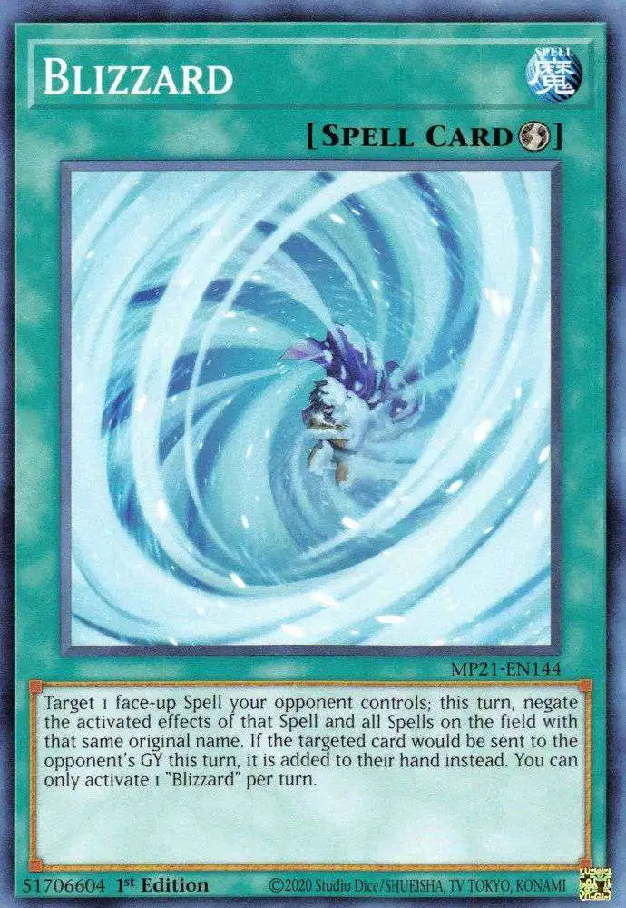 YuGiOh 2021 Tin of Ancient Battles Common Blizzard MP21-EN144