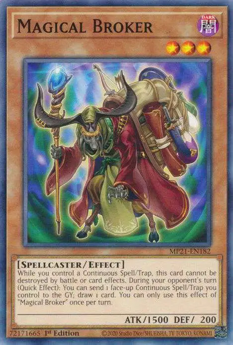 YuGiOh 2021 Tin of Ancient Battles Single Card Common Magical Broker  MP21-EN182 - ToyWiz