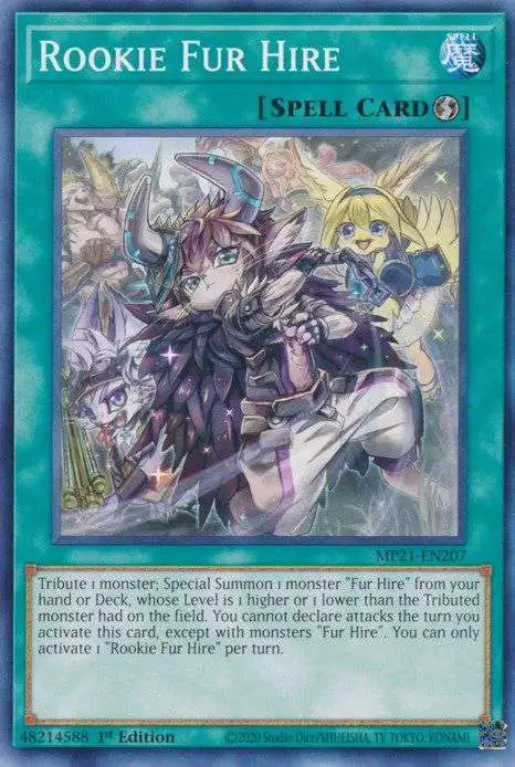 YuGiOh 2021 Tin of Ancient Battles Single Card Common Rookie Fur Hire MP21-EN207 - ToyWiz YuGiOh 2021 Tin of Ancient Battles Single Card Common Rookie Fur Hire MP21-EN207 - ToyWiz