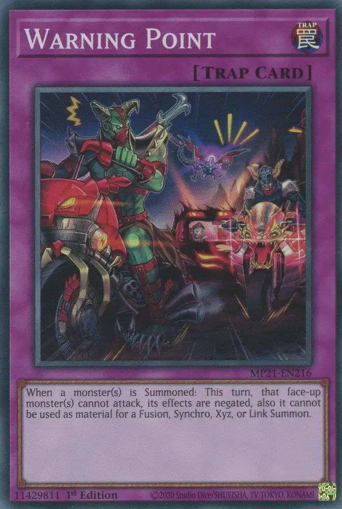 YuGiOh 2021 Tin of Ancient Battles Super Rare Warning Point MP21-EN216