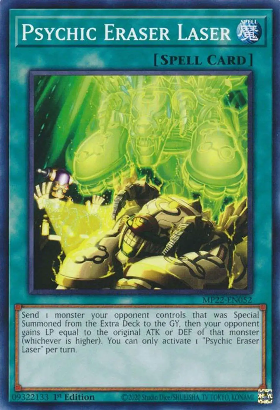 YuGiOh 2022 Tin of the Pharaoh's Gods Common Psychic Eraser Laser MP22-EN052