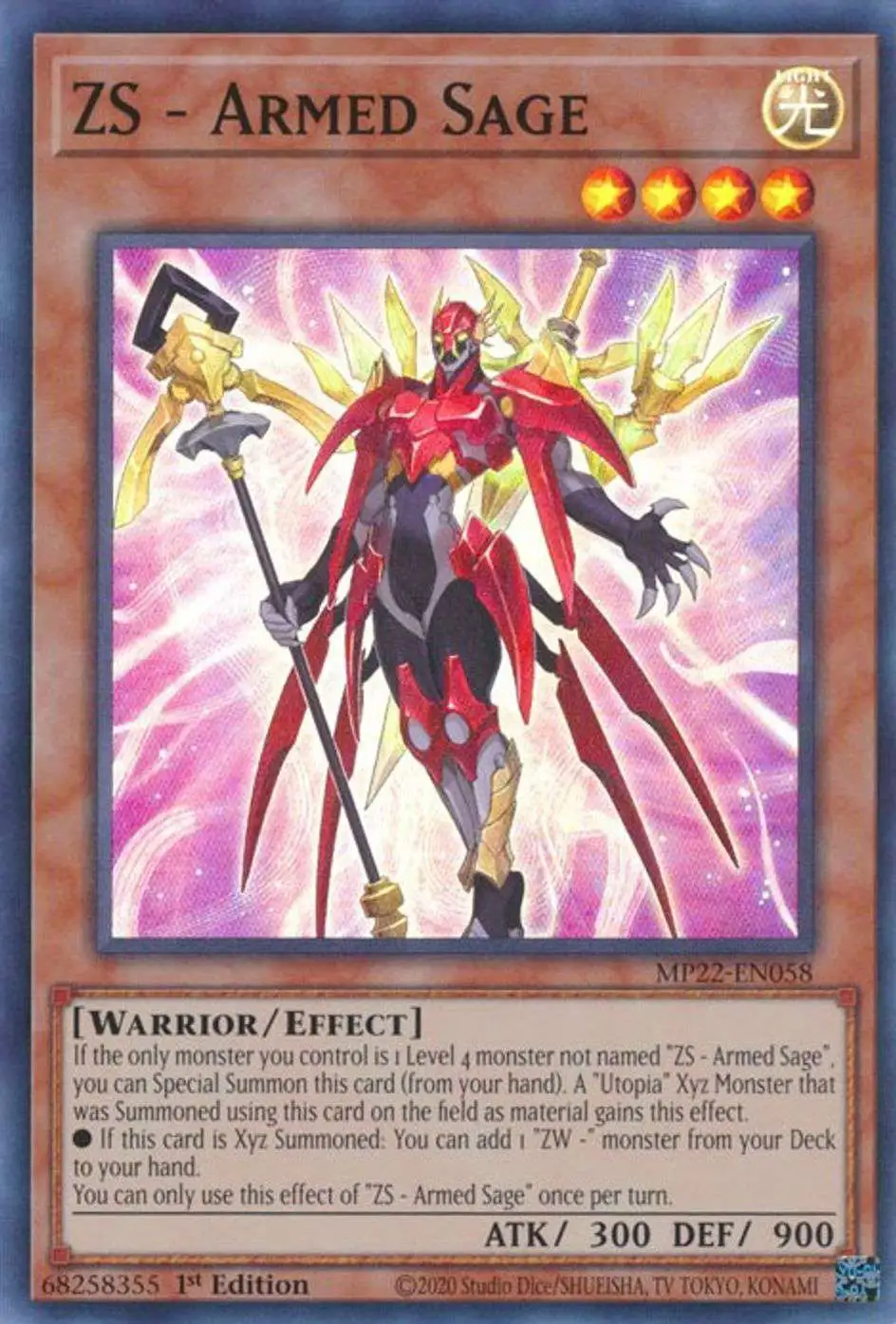YuGiOh 2022 Tin of the Pharaohs Gods Single Card Super Rare ZS - Armed Sage MP22-EN058 - ToyWiz YuGiOh 2022 Tin of the Pharaohs Gods Single Card Super Rare ZS - Armed Sage MP22-EN058 - ToyWiz
