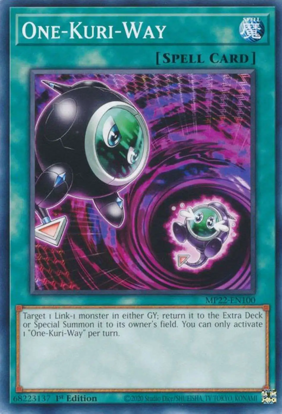 YuGiOh 2022 Tin of the Pharaoh's Gods Common One-Kuri-Way MP22-EN100 YuGiOh 2022 Tin of the Pharaoh's Gods Common One-Kuri-Way MP22-EN100