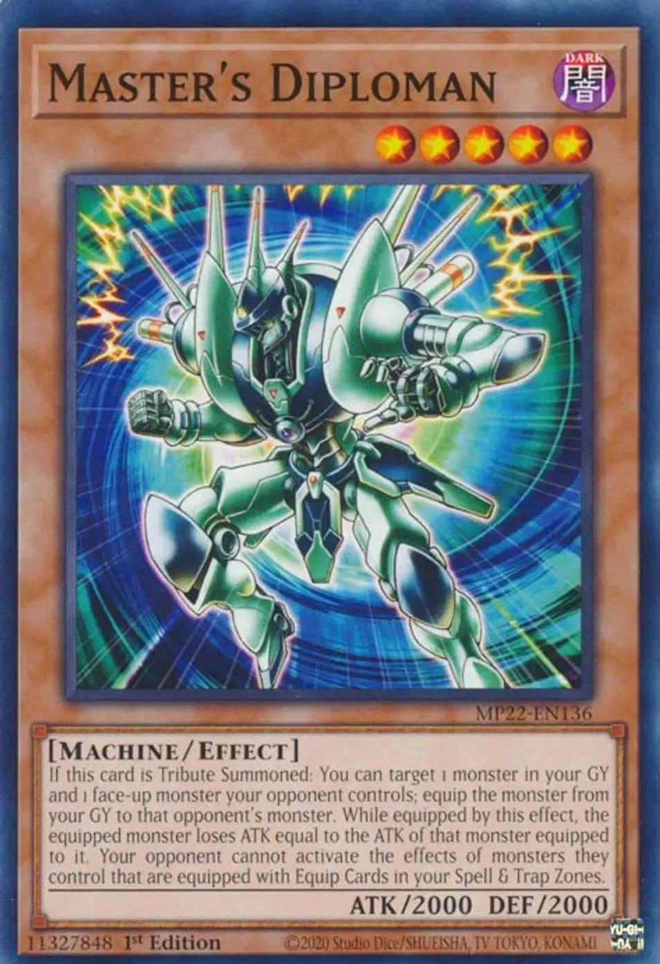 YuGiOh 2022 Tin of the Pharaohs Gods Single Card Common Masters Diploman  MP22-EN136 - ToyWiz