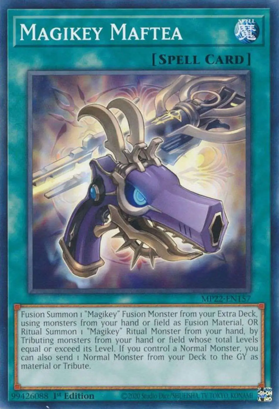 YuGiOh 2022 Tin of the Pharaohs Gods Single Card Common Magikey Maftea MP22-EN157 - ToyWiz YuGiOh 2022 Tin of the Pharaohs Gods Single Card Common Magikey Maftea MP22-EN157 - ToyWiz