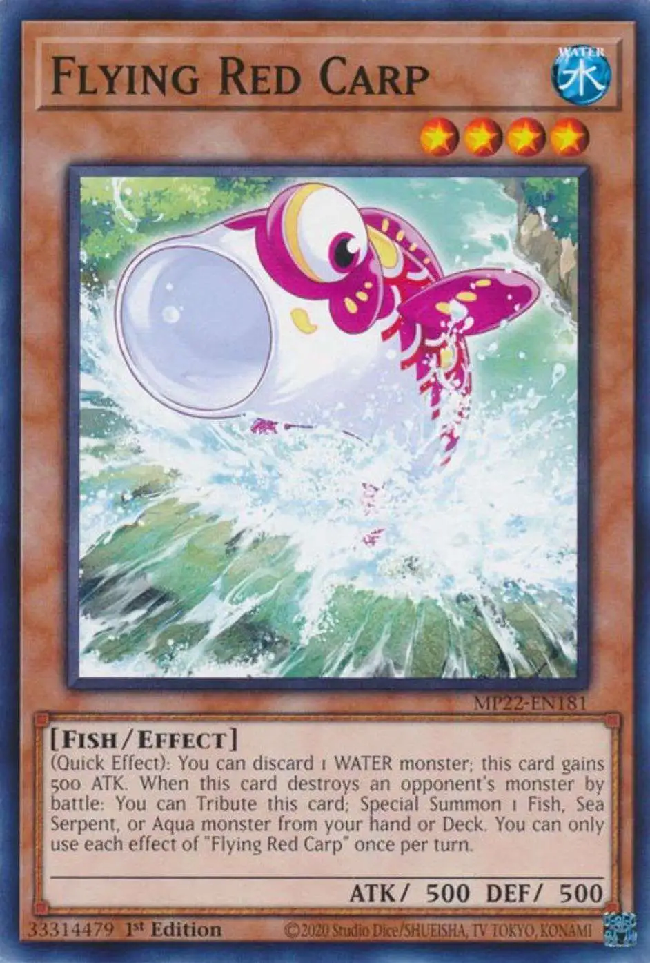 YuGiOh 2022 Tin of the Pharaoh's Gods Common Flying Red Carp MP22-EN181