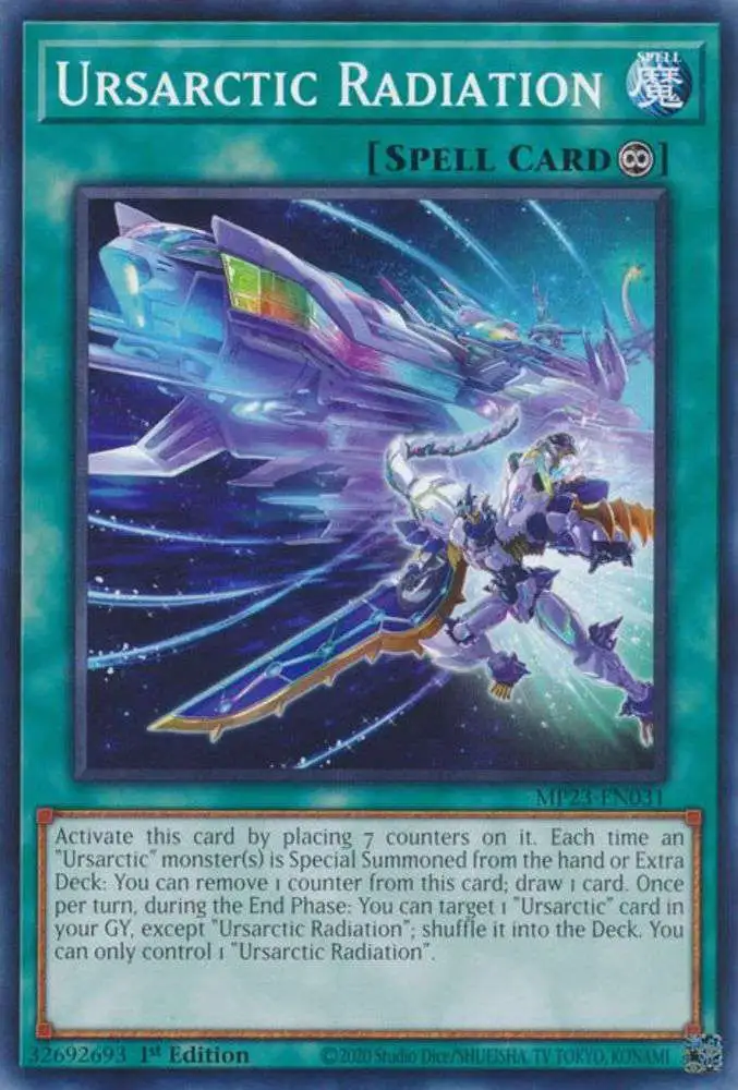 YuGiOh Trading Card Game 25th Anniversary Tin: Dueling Heroes Common Ursarctic Radiation MP23-EN031