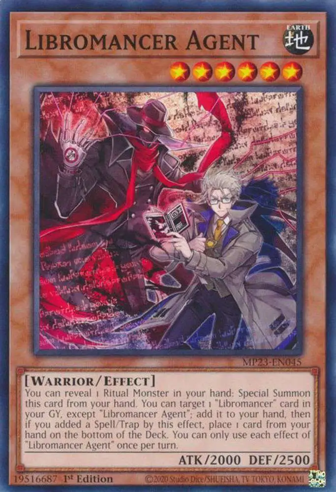 YuGiOh Trading Card Game 25th Anniversary Tin: Dueling Heroes Common Libromancer Agent MP23-EN045