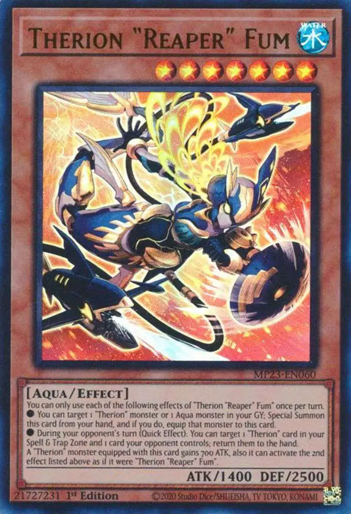 YuGiOh Trading Card Game 25th Anniversary Tin Dueling Heroes Single Card Ultra Rare Therion Reaper Fum MP23-EN060 - ToyWiz YuGiOh Trading Card Game 25th Anniversary Tin Dueling Heroes Single Card Ultra Rare Therion Reaper Fum MP23-EN060 - ToyWiz
