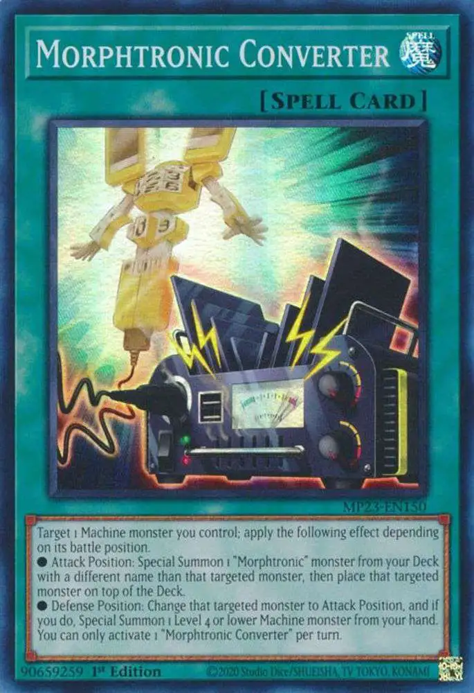 YuGiOh Trading Card Game 25th Anniversary Tin Dueling Heroes Single Card  Super Rare Morphtronic Converter MP23-EN150 - ToyWiz