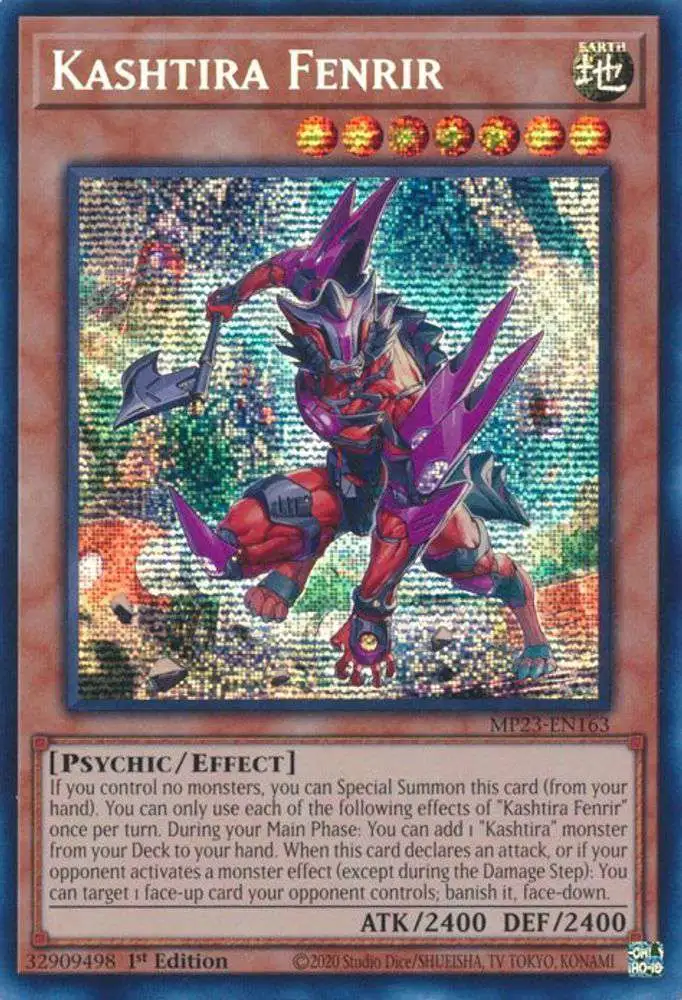 yugioh fenrir deck Trading Card Game 25th Anniversary Tin Dueling Heroes Single Card Prismatic Secret Rare Kashtira MP23-EN163 up card your opponent controls Fenrir - VanguardCard