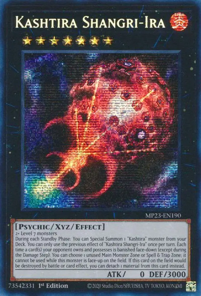 YuGiOh Trading Card Game 25th Anniversary Tin: Dueling Heroes Prismatic Secret Rare Kashtira Shangri-Ira MP23-EN190 YuGiOh Trading Card Game 25th Anniversary Tin: Dueling Heroes Prismatic Secret Rare Kashtira Shangri-Ira MP23-EN190