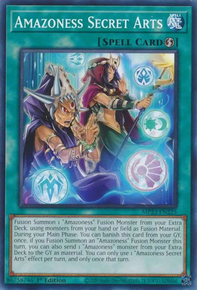 YuGiOh Trading Card Game 25th Anniversary Tin Dueling Heroes Single Card  Common Amazoness Secret Arts MP23-EN225