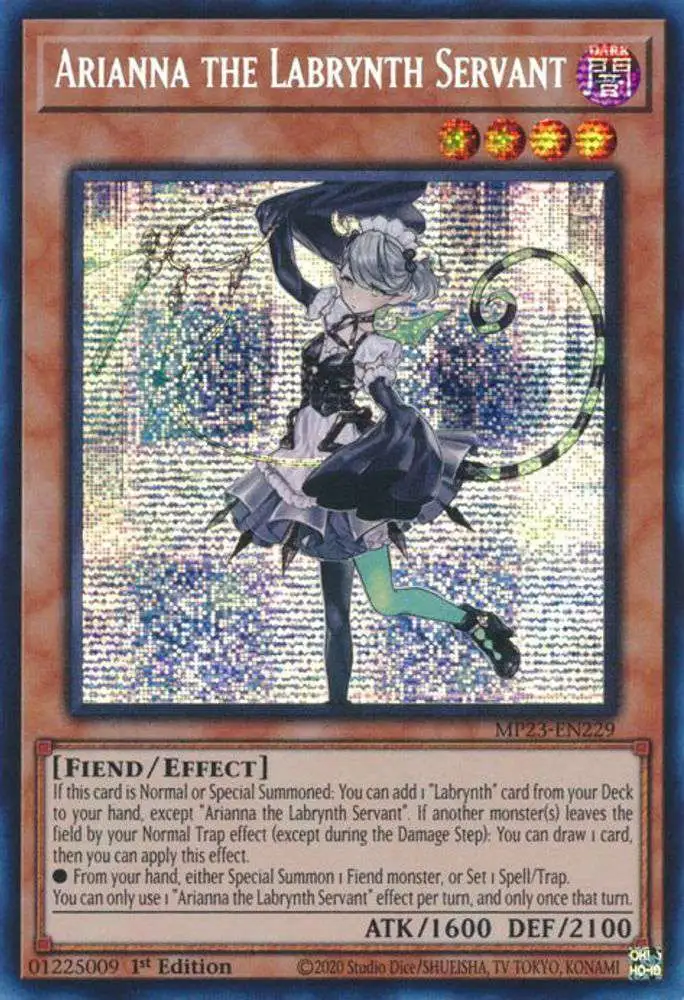 YuGiOh Trading Card Game 25th Anniversary Tin Dueling Heroes Single Card  Prismatic Secret Rare Arianna the Labrynth Servant MP23-EN229 - ToyWiz
