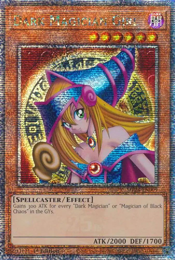 YuGiOh Trading Card Game 25th Anniversary Tin: Dueling Mirrors Quarter Century Secret Rare Dark Magician Girl MP24-EN009 [Quarter Century Secret Rare]