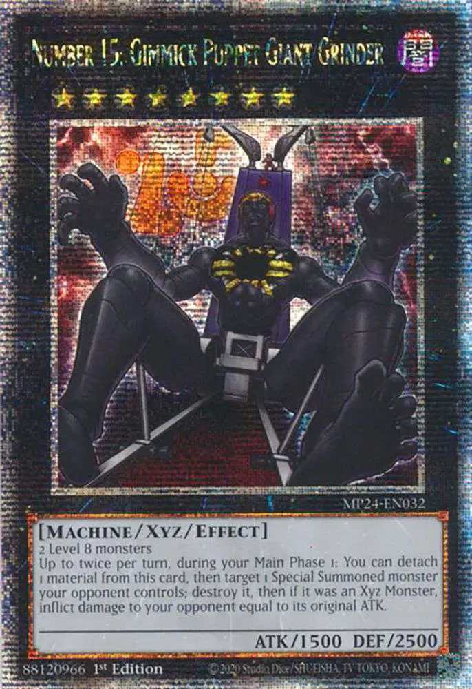 YuGiOh Trading Card Game 25th Anniversary Tin Dueling Mirrors Single Card Quarter Century Secret Rare Number 15 Gimmick Puppet Giant Grinder MP24-EN032 Quarter Century Secret Rare - ToyWiz YuGiOh Trading Card Game 25th Anniversary Tin Dueling Mirrors Single Card Quarter Century Secret Rare Number 15 Gimmick Puppet Giant Grinder MP24-EN032 Quarter Century Secret Rare - ToyWiz