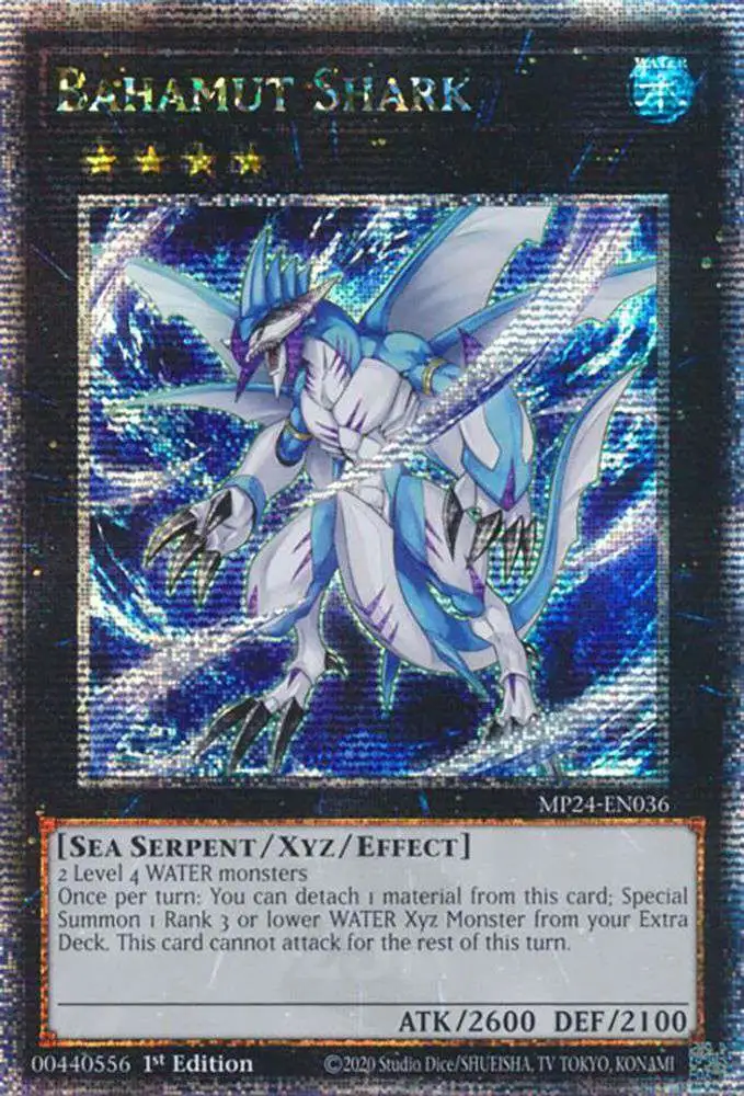 YuGiOh Trading Card Game 25th Anniversary Tin: Dueling Mirrors Quarter Century Secret Rare Bahamut Shark MP24-EN036 [Quarter Century Secret Rare]
