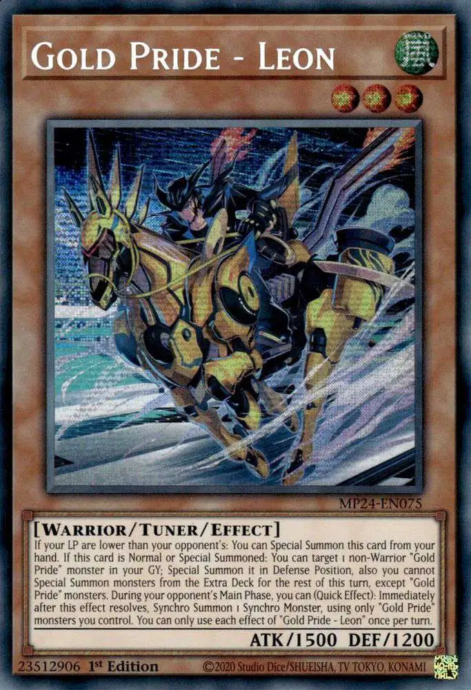 YuGiOh Trading Card Game 25th Anniversary Tin Dueling Mirrors Single Card  Prismatic Secret Rare Gold Pride - Leon MP24-EN075 - ToyWiz