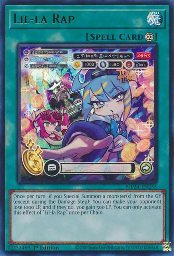 YuGiOh Trading Card Game 25th Anniversary Tin Dueling Mirrors Single Card  Ultra Rare Lil-la Rap MP24-EN255 - ToyWiz