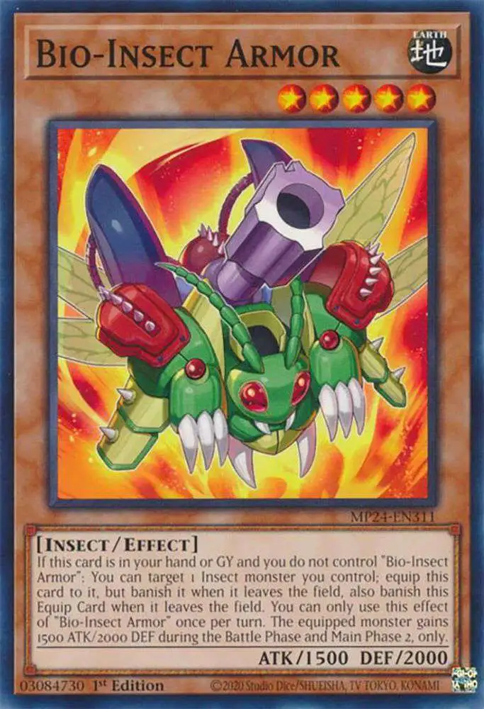 YuGiOh Trading Card Game 25th Anniversary Tin: Dueling Mirrors Common Bio-Insect Armor MP24-EN311