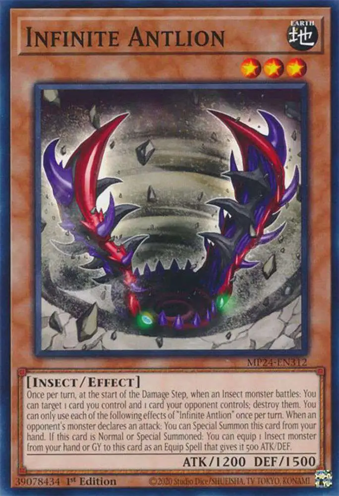 YuGiOh Trading Card Game 25th Anniversary Tin: Dueling Mirrors Common Infinite Antlion MP24-EN312