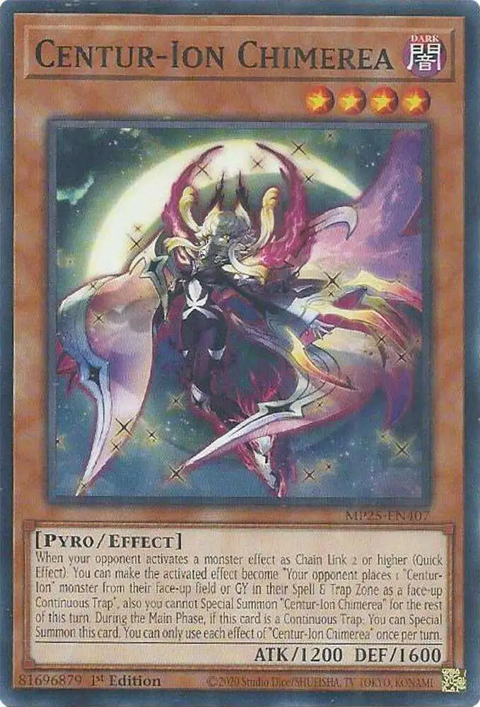 YuGiOh Trading Card Game 2025 Mega-Pack Common Centur-Ion Chimerea MP25-EN407