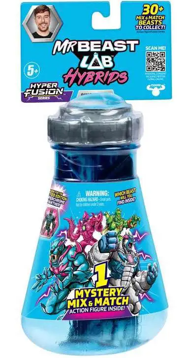 MrBeast Lab Hybrids Hyper Fusion Series Mystery Pack [1 RANDOM Mix & Match Action Figure]